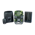 Solar Pack MAX with camouflage faceplate, remote, mounting bracket, and solar panel