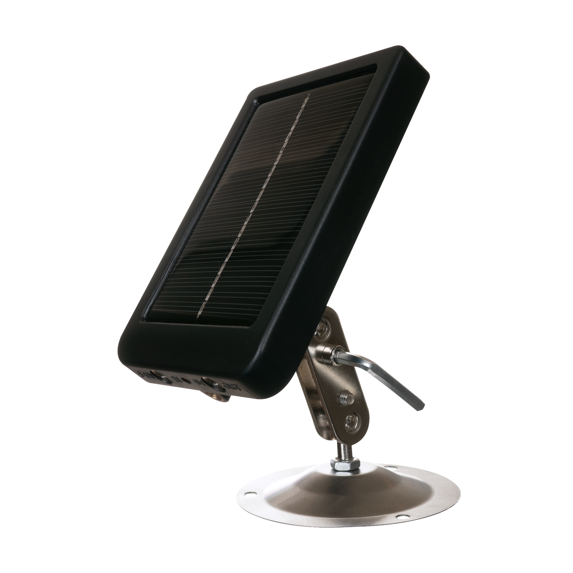 Solar panel on its adjustable stand